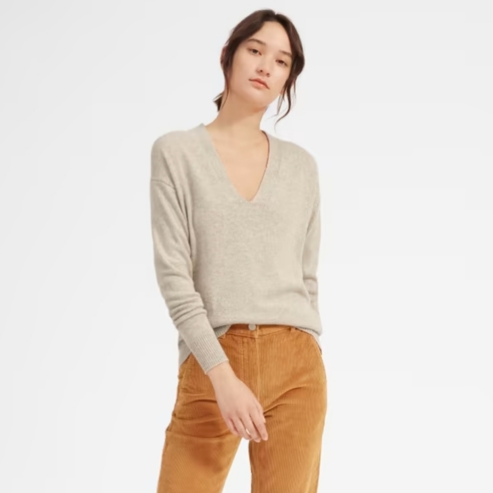 Everlane Cashmere Oversized V-Neck